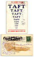 William Taft Postcard "Growing Smaller"