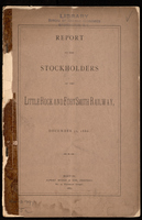Report to the stockholders of the Little Rock and Fort Smith Railway. 1886