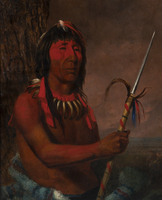 Charles Deas, Winnebago with Bear-Claw Necklace and Spear