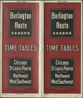 Burlington Route C.B.& Q. R. R. Time Tables