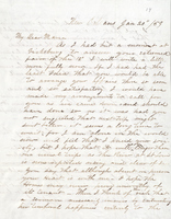 Letter from Captain Enos B. Moore to Maria About His Feelings Toward Her and Her Happiness 1859