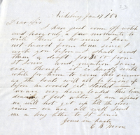 Short Letter from Captain Enos B. Moore to a Man About Money and Future Trips 1859