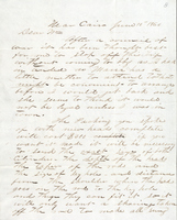 Letter from Captain Enos B. Moore to His Brother About Canceling the Trip 1860