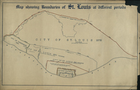 Map Showing Boundaries of St. Louis at Different Periods