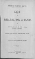 List of Masters, Mates, Pilots, and Engineers of Merchant Steam, Motor, and Sail Vessels 1897