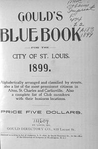 Gould's Blue Book, for the City of St. Louis. 1899