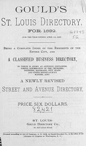 Gould's St. Louis Directory, for 1892. (For the Year Ending April 1st, 1893.)