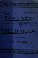 Barr and Widen Company's Credit Guide for the Wholesale Trade