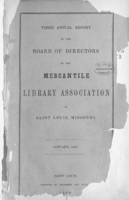 Third Annual Report of the Board of Directors of the Mercantile Library Association