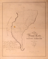 Map of the Bounty Lands of the Illinois Territory
