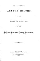 Twenty-Third Annual Report of the Board of Directors of the St. Louis Mercantile Library Association