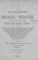 The Hand-Book of Sedalia Missouri