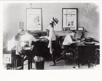 Unidentified men working in the Laugh-O-Gram office