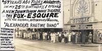 Crowd lined up for Irving Berlin's "Alexander's Ragtime Band" at Esquire Theatre