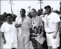 Marvine McKeithen, Otis Clay, Roger Naber, Dawayne Gilley at the Kansas City Kansas Street Blues Festival 2002