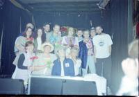 Tiny Tim with Roger Naber, George Myers and fans at the Grand Emporium
