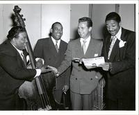Bam Brown, Zutty Singleton, Dick Powell, and Slim Gaillard
