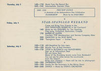 Continued description of activities taking place at Bad Nauheim during the ARC (American Red Cross) Continental Club program, covering July 3 to July 5, 1947, including German language classes, a floorshow by the Esquires and dance music by Stein's Orches