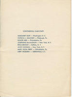 Identification of Continental Club staff involved in the ARC (American Red Cross) Continental Club program held at Bad Nauheim for the weekend of July 4, 1947: To Celebrate July 4th, A Star Spangled Week-End
