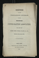 Minutes of the Twenty-Seventh Anniversary of the Missouri United Baptist Association