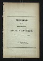 Memorial of the North Missouri Railroad Convention