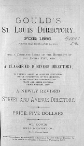 Gould's St. Louis Directory, for 1889. (For the Year Ending April 1st, 1890.)
