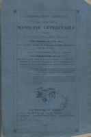 Considérations générales sur l'état de la médecine vétérinaire contenant la Fondation des Êcoles ...