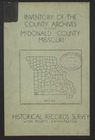 Inventory of the County Archives, McDonald County, Missouri