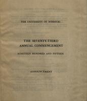 Page 134 : 1915 commencement announcement