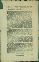 Character of Her Highness the Princess *** attempted by an [dagger] eminent physician, who has attended Her from Her Birth