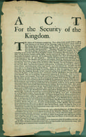 Act for the security of the kingdom