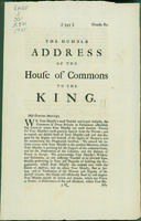 Humble address of the House of Commons to the King