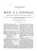 Speech of Hon. A.L. Gilstrap, delivered at Kirksville, Mo., June 6, 1863
