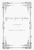 William Jewell College catalog, 1859