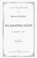 William Jewell College catalog, 1871-72