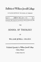 William Jewell College catalog, 1914-1915: Catalogue edition of the School of Theology