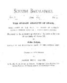 Scientiae baccalaureus, vol. 1, no. 4 (June 1891)