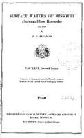 Surface waters of Missouri (stream-flow records) 1927-1939