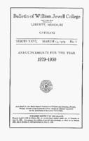 William Jewell College catalog, 1929-1930: announcements for the year 1929-1930 