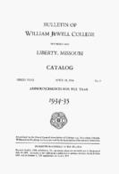 William Jewell College catalog, 1934-1935: announcements for the year 1934-1935 