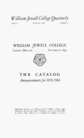 William Jewell College catalog, 1959-1960: announcements 1959-1960 