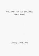 William Jewell College catalog 1964-1965, announcements for 1965-1966