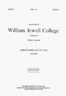 William Jewell College catalog, 1919-1920 : announcements for the year 1919-1920