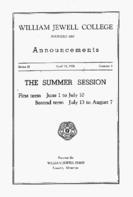 William Jewell College catalog 1936: announcements for the summer session 1936