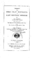Geology of the fire clay districts of east central Missouri