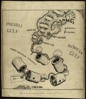 JM-098: Strategic war map showing Japanese plan of operations at Port Arthur and the "Tiger's Tail"