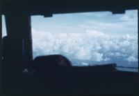 Hiller 08-163: View of clouds through a plane window, Peiping, number one