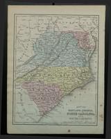 Map of Maryland, Virginia, North Carolina, and South Carolina