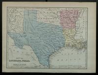Map of Louisiana, Texas, and Arkansas