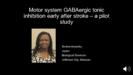Anunoby: Motor system GABAergic tonic inhibition early after stroke - a pilot study